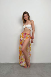 Double Slit Patterned Colorful Pareo
