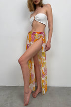 Double Slit Patterned Color Pareo