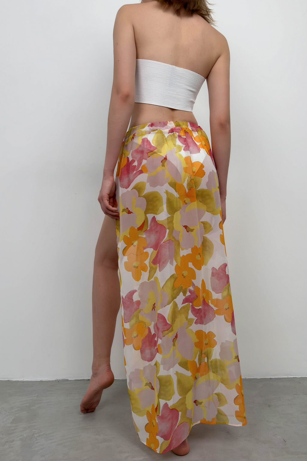 Double Slit Patterned Color Pareo