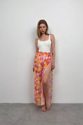 Double Slit Patterned Orange Pareo