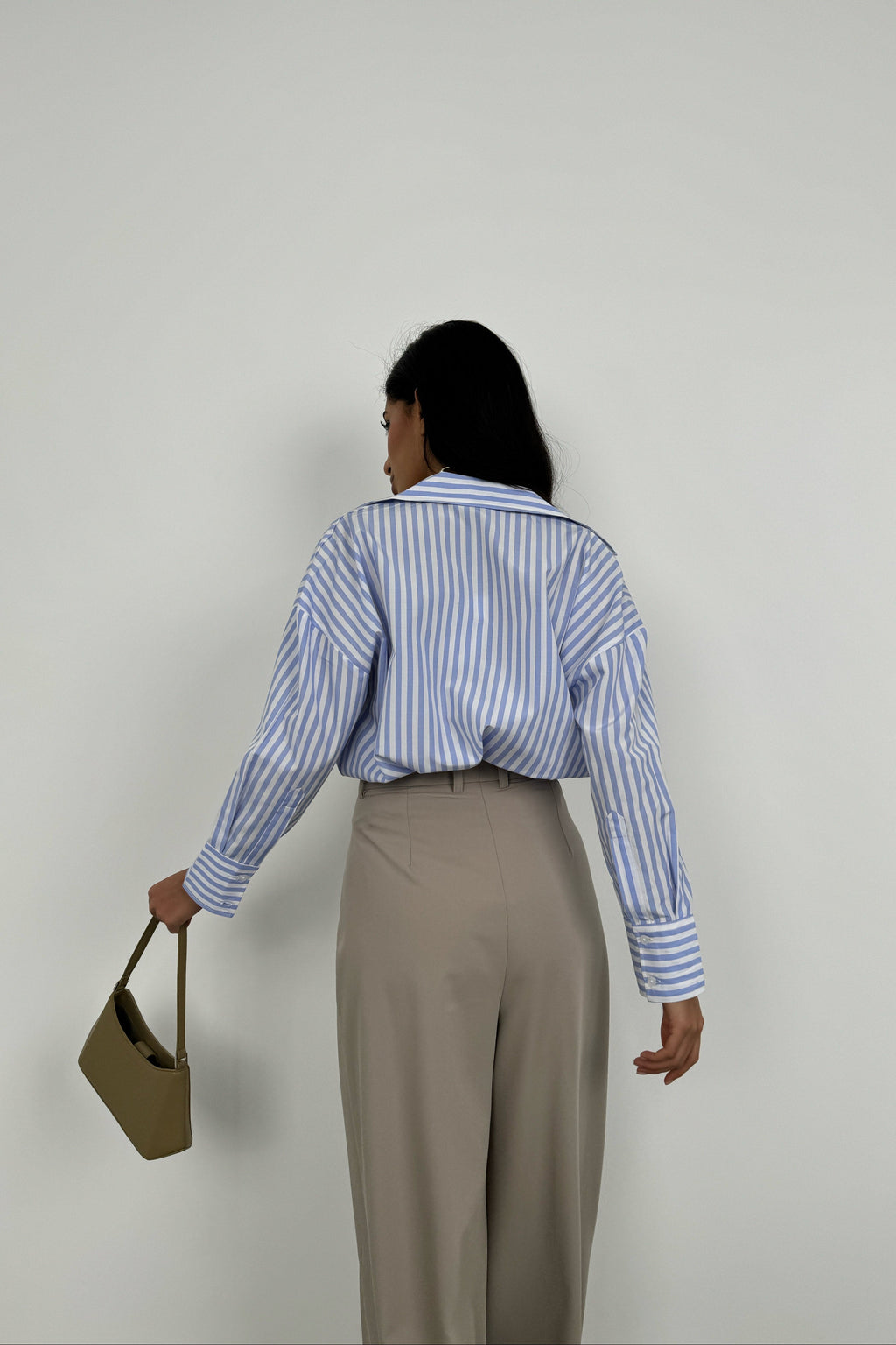 Striped Light Blue Oversize Shirt