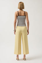 Striped Strappy White-Brown Blouse