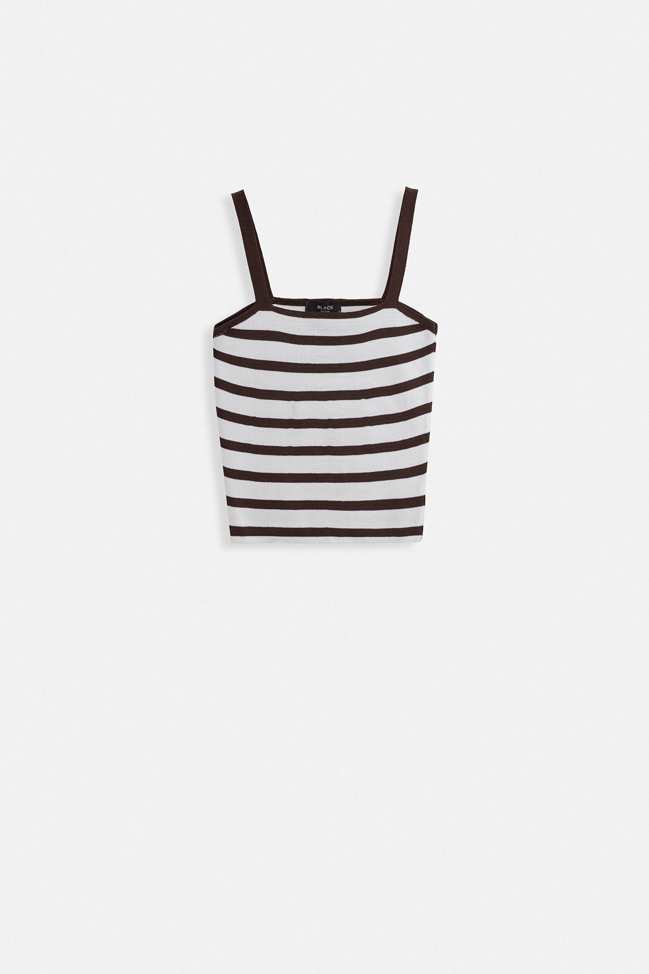 Striped Strappy White-Brown Blouse