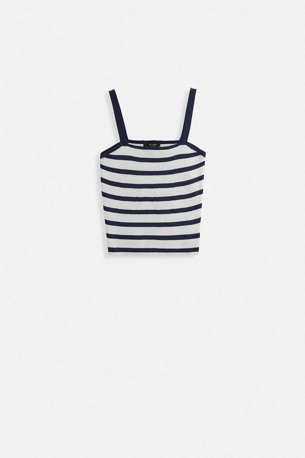 Striped Strappy White-Navy Blouse