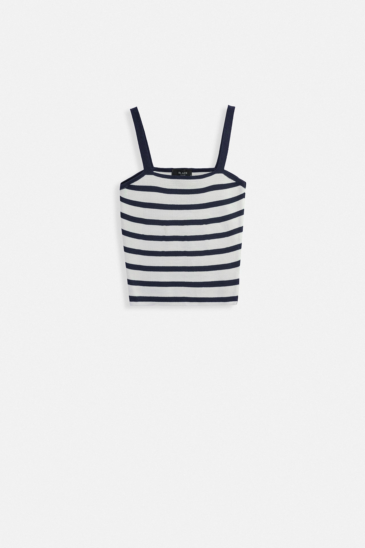 Striped Strappy White-Navy Blouse