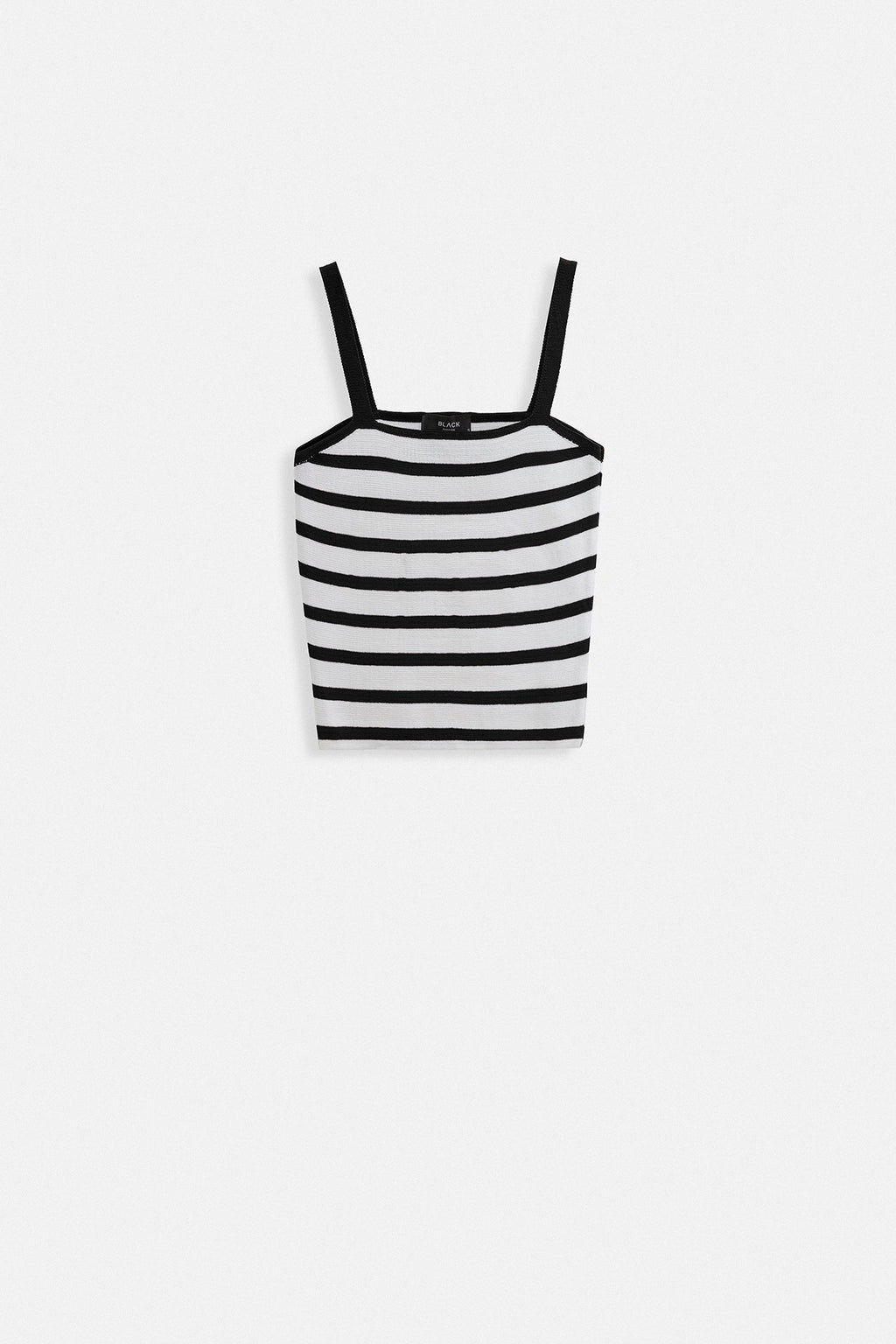 Striped Strappy White-Black Blouse