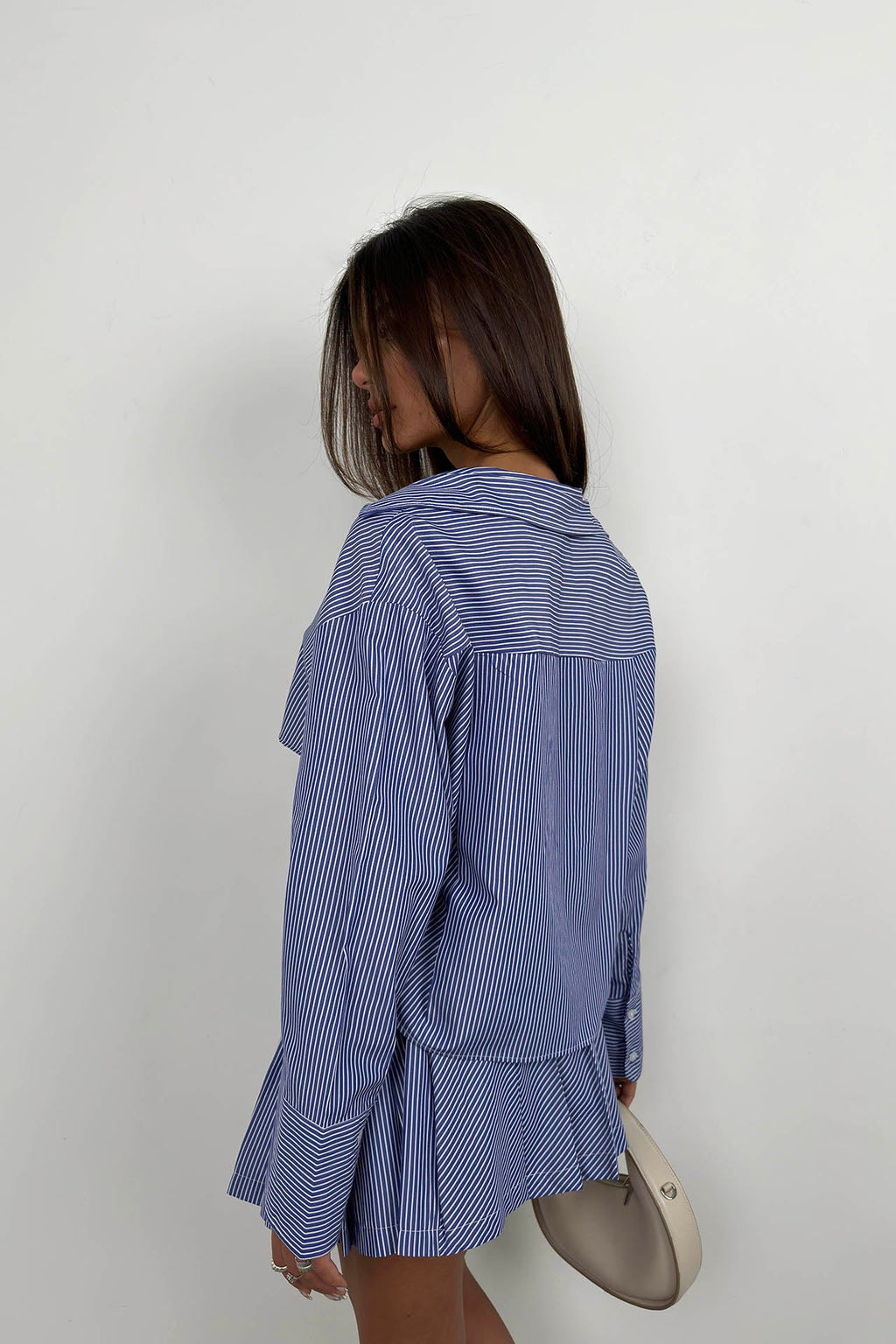 Striped Blue Crop Shirt
