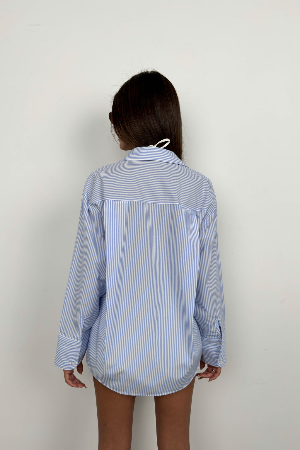 Striped Light Blue Oversized Shirt