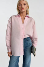 Striped Pink Oversize Shirt