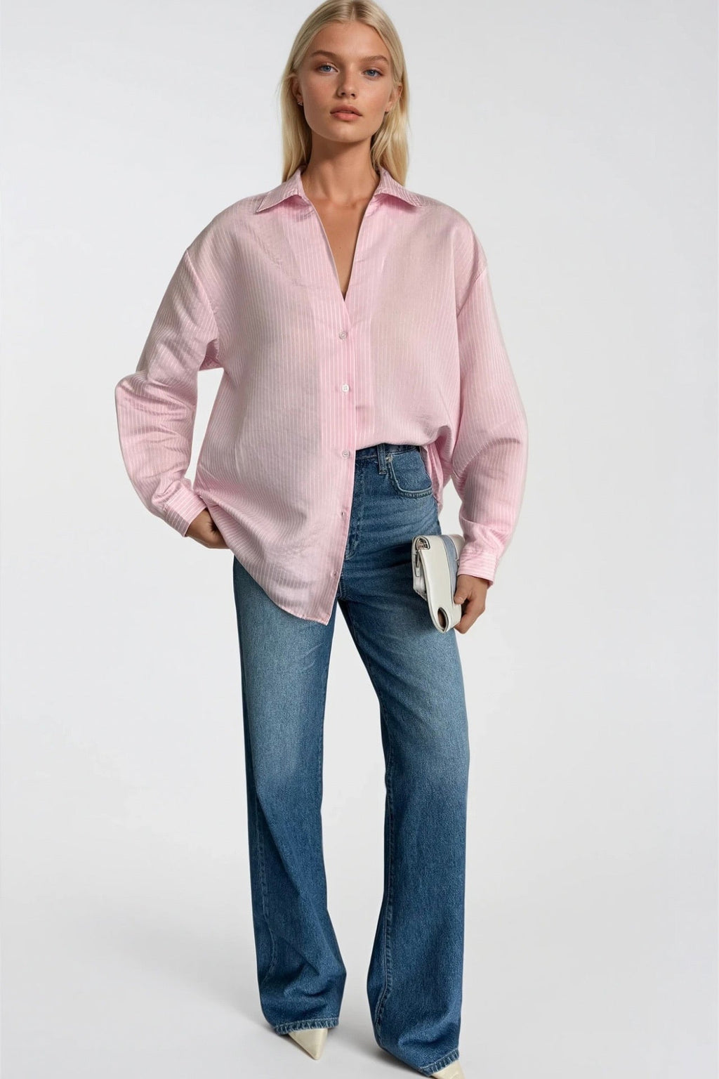 Striped Pink Oversize Shirt