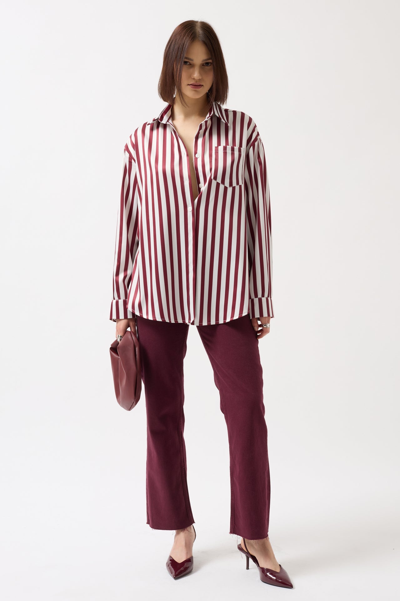 Striped Satin Burdaydy Shirt