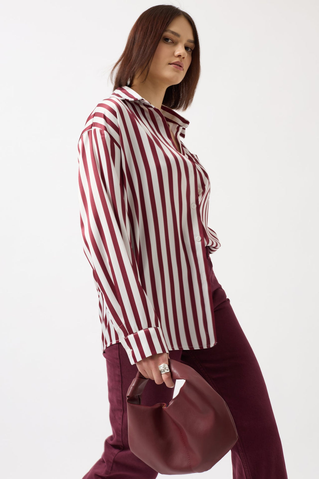 Striped Satin Burdaydy Shirt