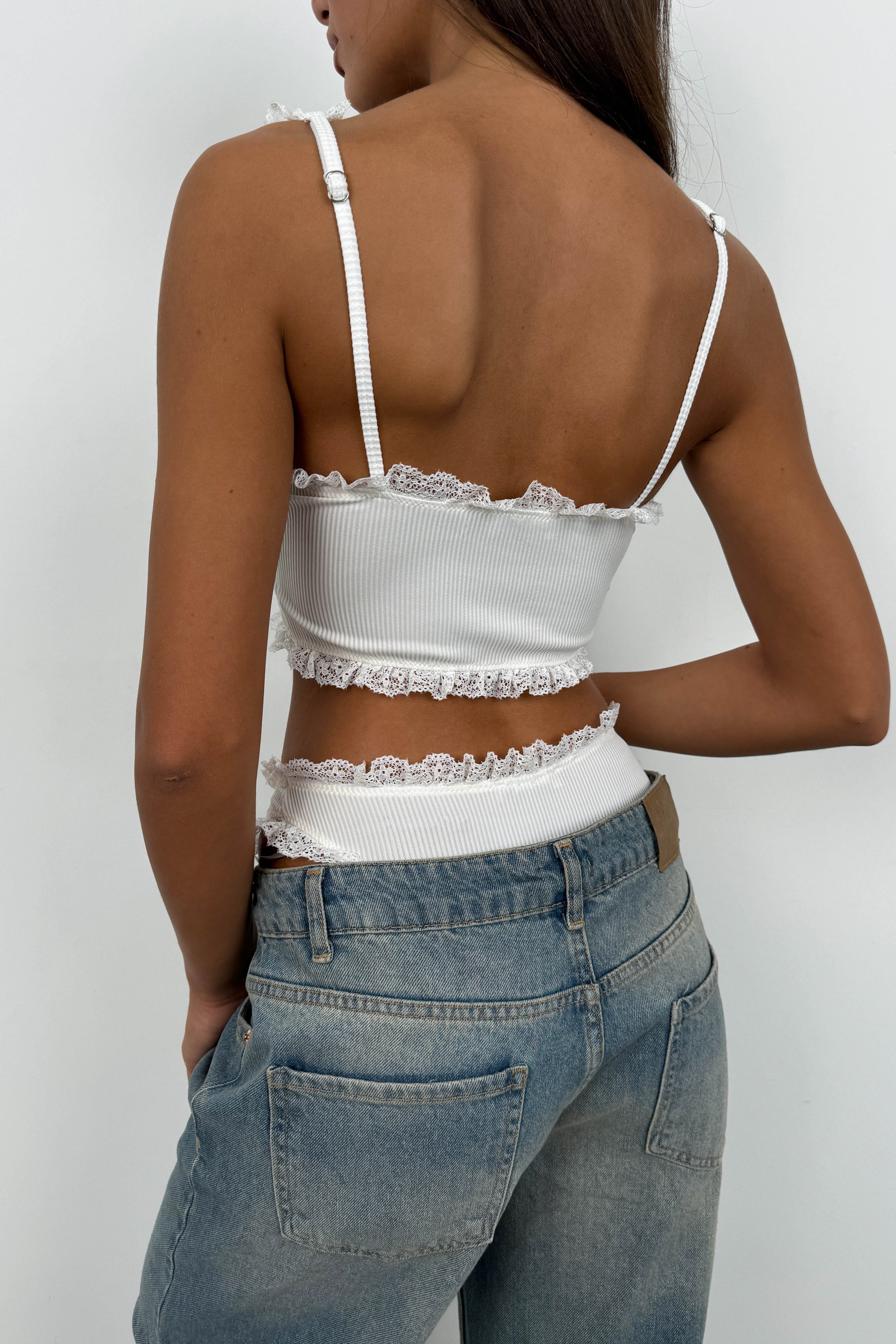 Lace Detail White Panty