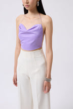 Degaje Neck Back Detay Lila Blouse