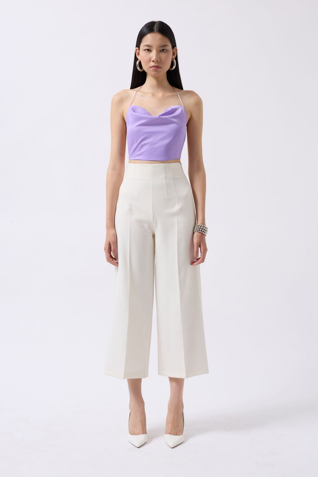 Degaje Neck Back Detay Lila Blouse