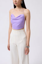 Degaje Neck Back Detay Lila Blouse