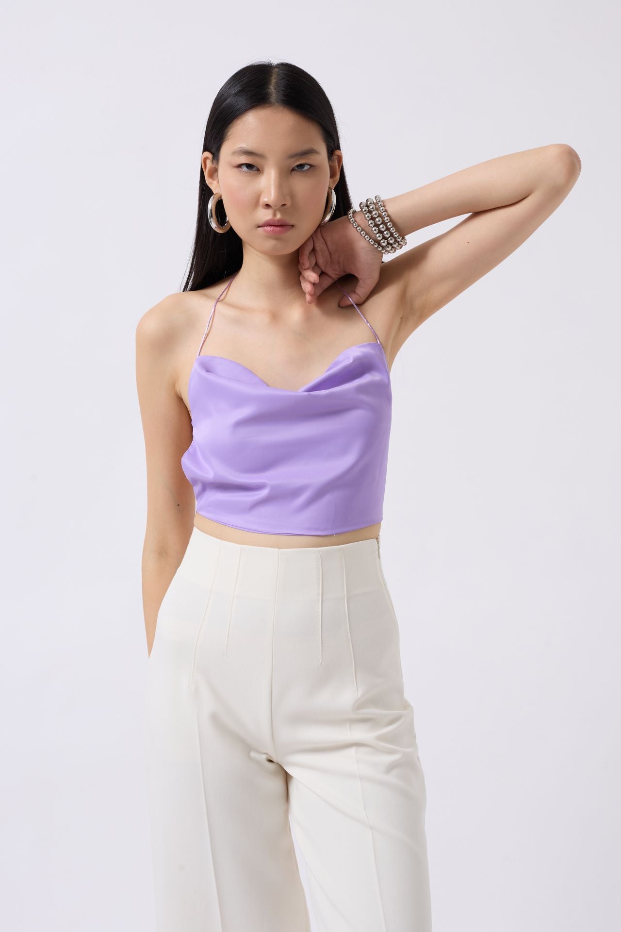 Degaje Neck Back Detay Lila Blouse