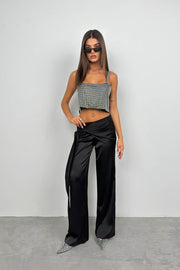 Degaje Collar Stoned Silver Crop