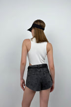 Black Denim Shorts