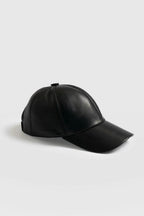 Vegan Leatevery Cap Black Hat