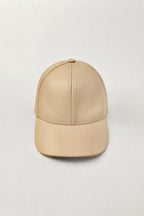 Vegan Leatevery Cap Beige Hat
