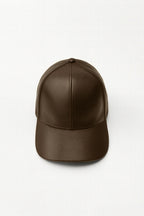 Vegan Leatevery Cap Brown Hat