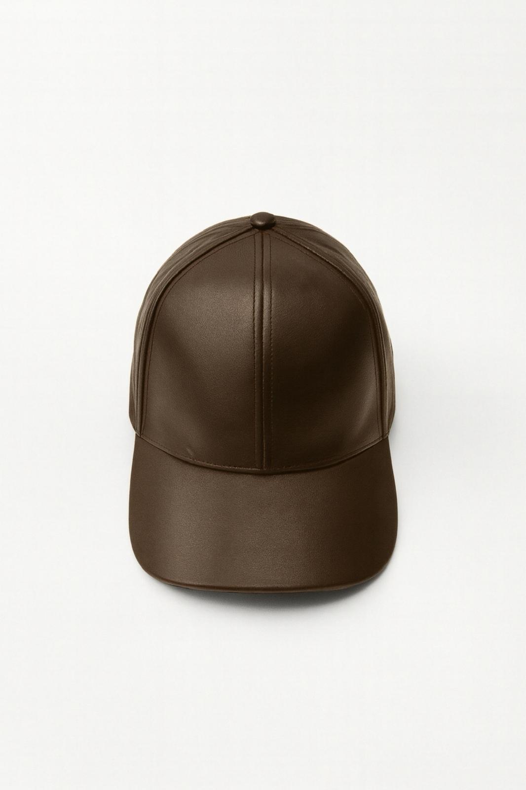 Vegan Leatevery Cap Brown Hat