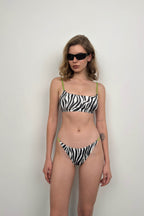 Zebra Patterned Bikini Set