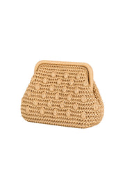 Patterned Mini Wicker Mink Bag