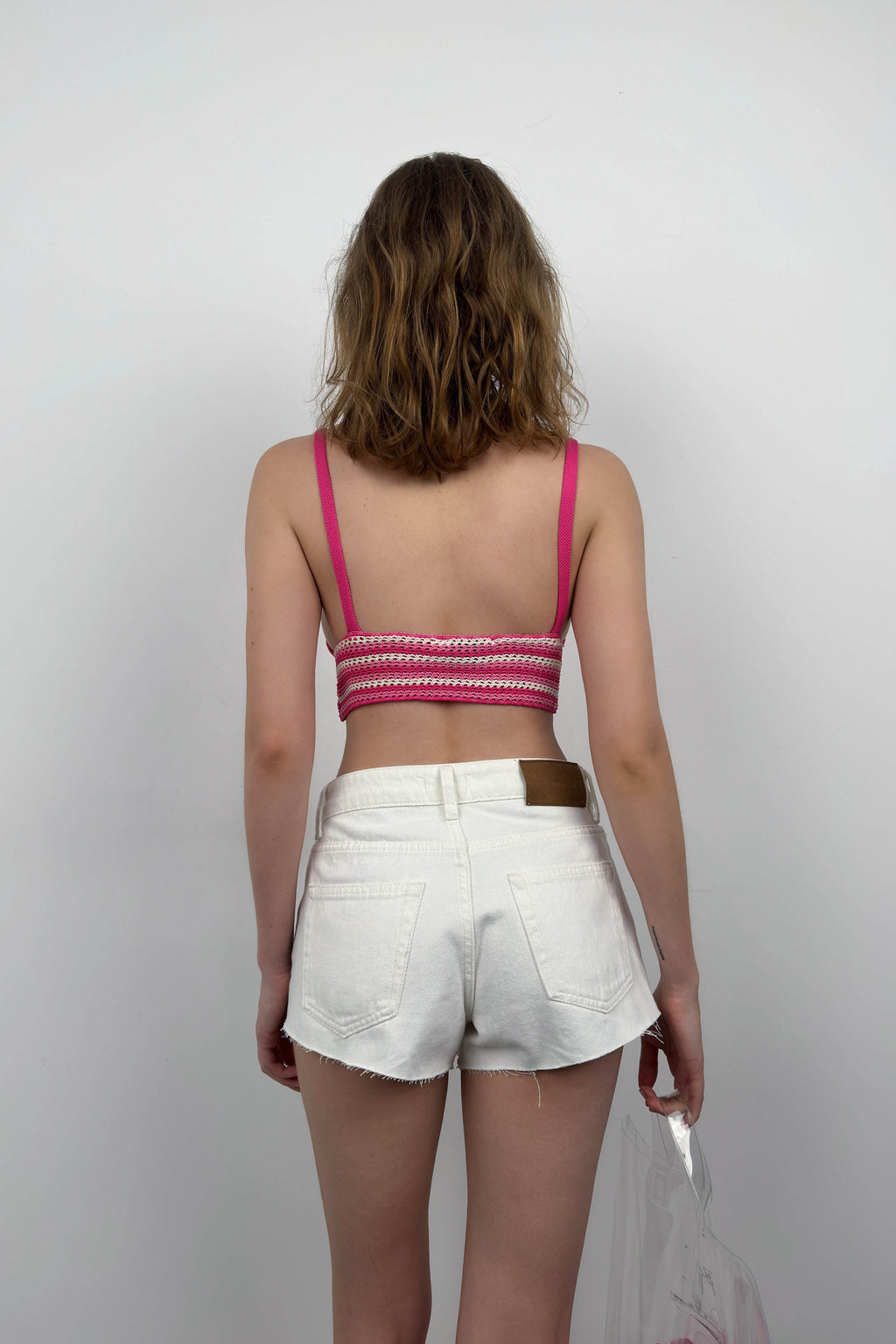 Patterned Knit Pink Crop
