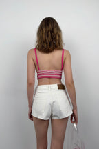 Patterned Knit Pink Crop