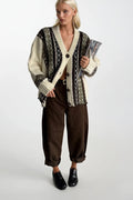 Etnik Patterned Knit Cardigan