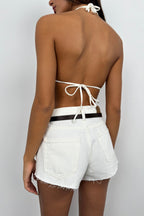 Rectangular Buckle Thin Brown Waistt