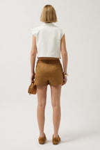 Button Detail Pocket White Vest