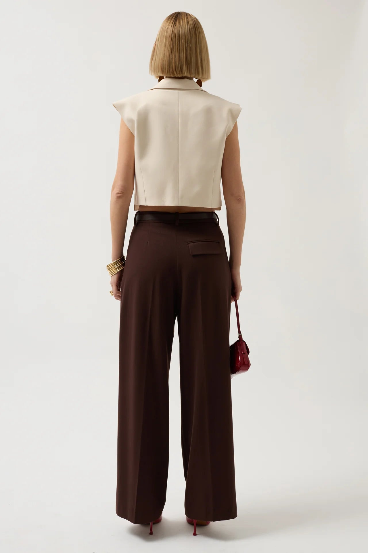 Stone Vest with Button Detail Pocket