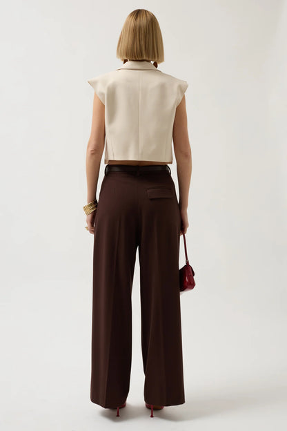 Stone Vest with Button Detail Pocket