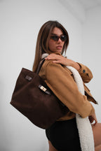 Button Detail Short Wool-Blend Camel Coat