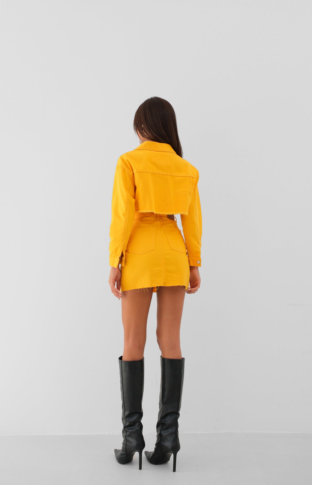 Button Detail Mango Crop Jacket