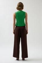 Button Detay Green Vest