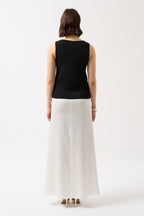 Buttoned Textured Black Vest