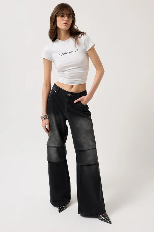 Low Waist Knee Layer Jean