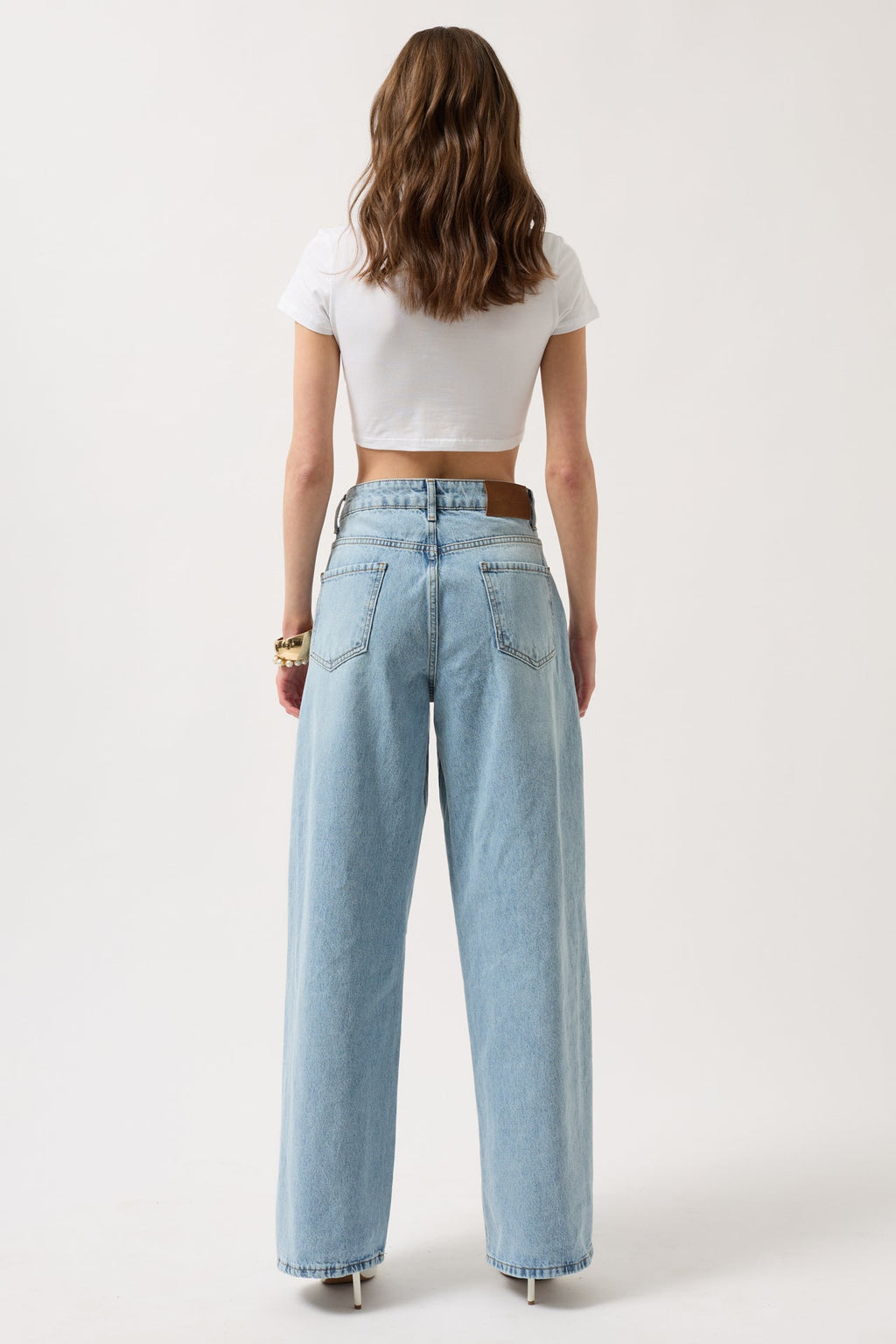 Low Waist Straight Blue Jeans