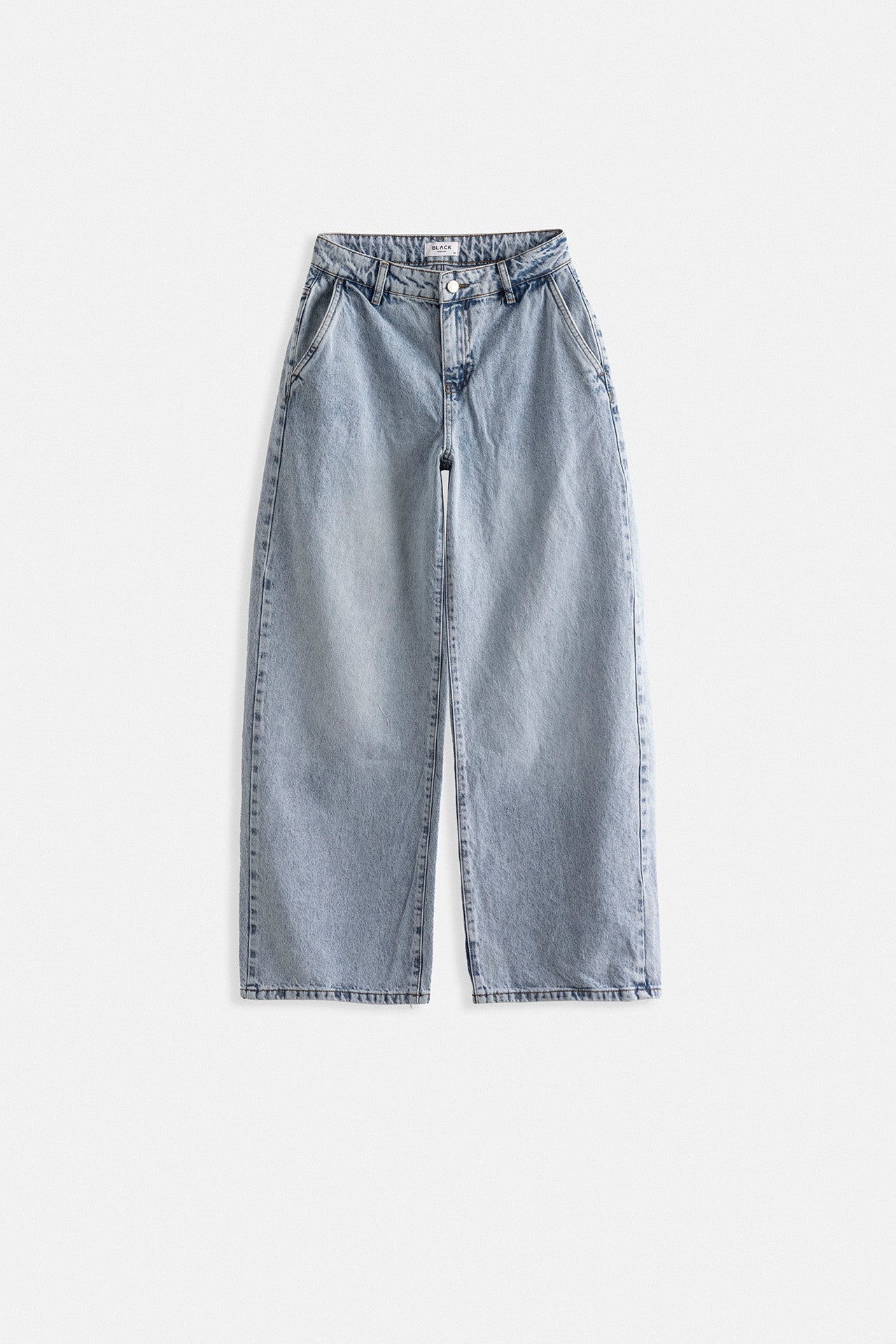 Low Waist Straight Blue Jeans