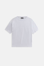 Printed Hem White T-Shirt