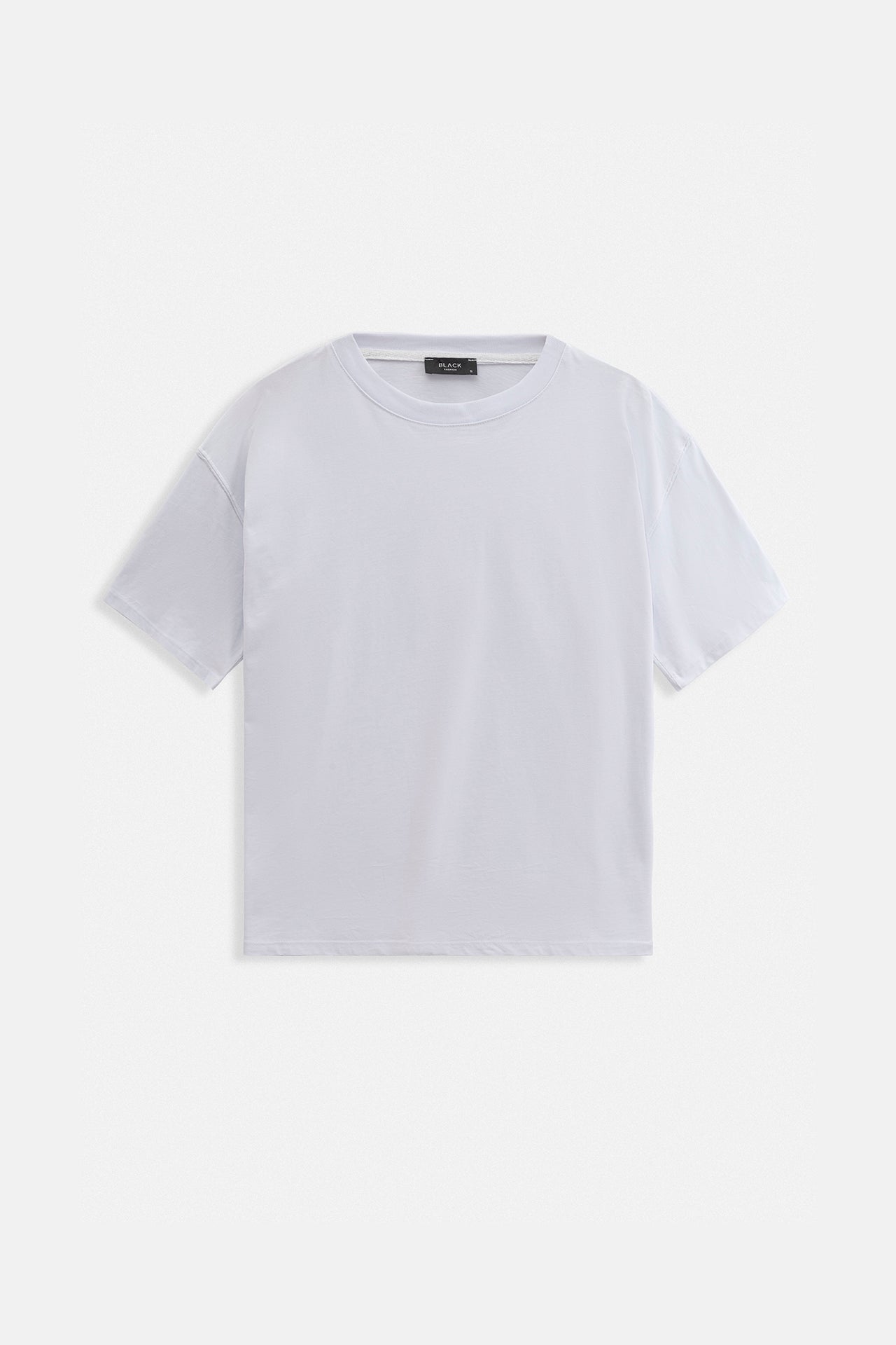 Printed Hem White T-Shirt