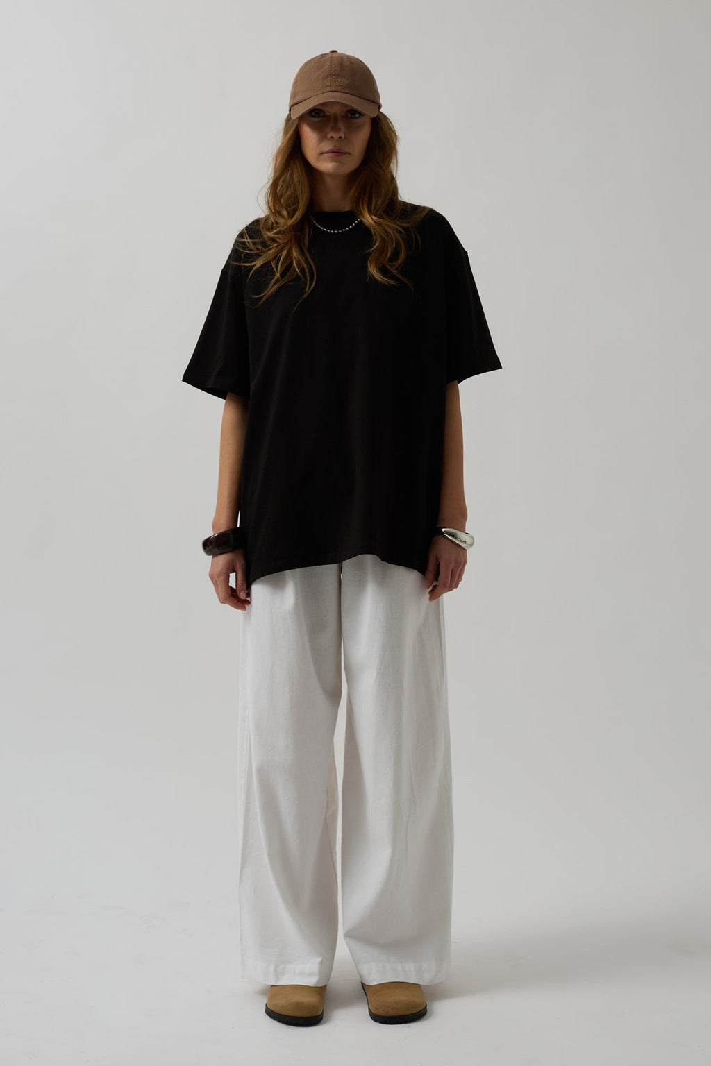 Hem Printed Black T-Shirt