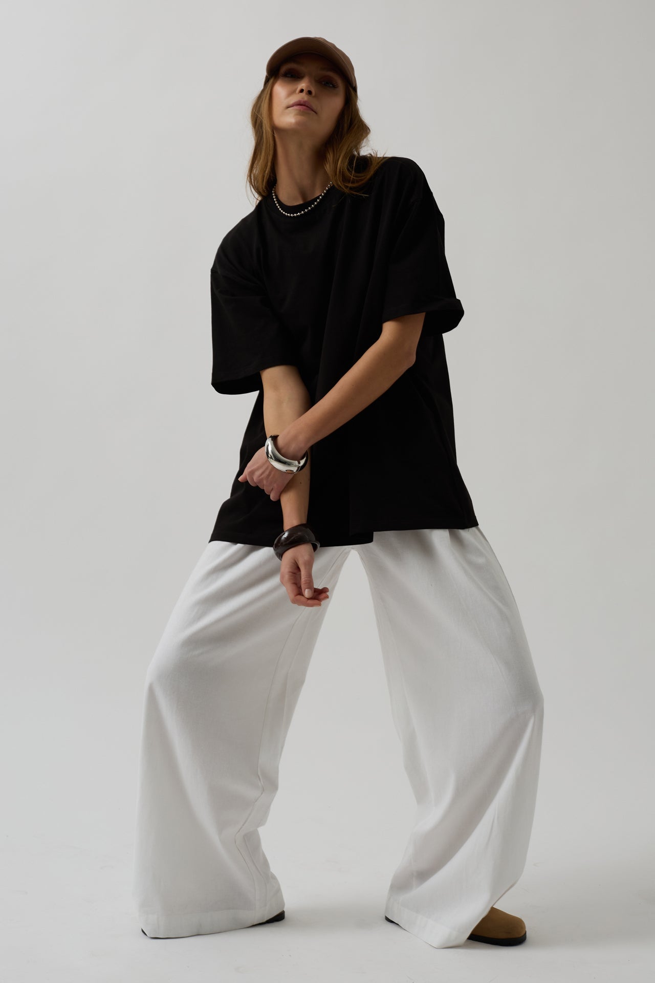 Hem Printed Black T-Shirt