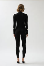 Zipper Detailed Black Tulum