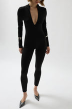 Zipper Detailed Black Tulum