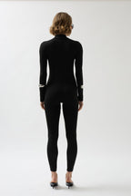 Zipper Detailed Black Tulum